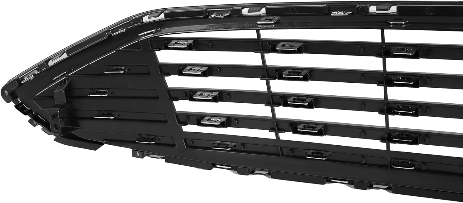 Rejilla compatible con Ford Fusion 2017 2018 Horizontal Chrome Silver Grill