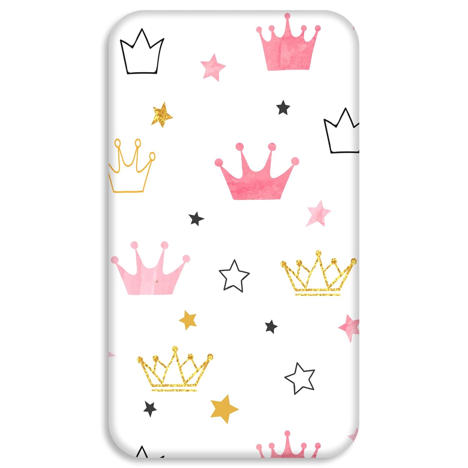 Funda impermeable para cambiador de pañales para bebés niños y niñas, portátilmini sábanas de microfibra suave para cambiar pañales (corona)