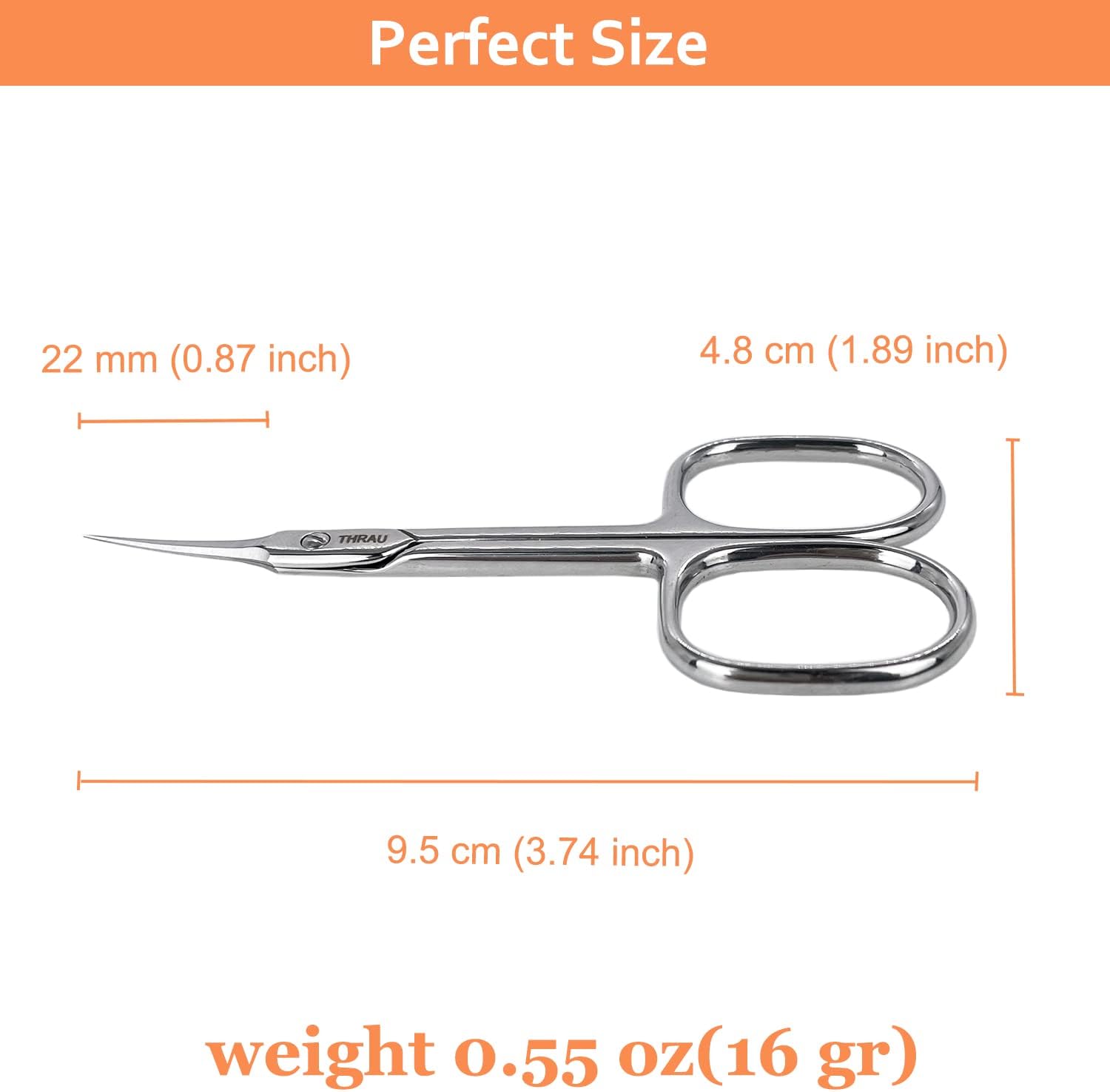 Tijeras de cutícula extrafinas para mujeres y hombres, acero inoxidable profesional con punta puntiaguda precisa, cuchillas de aseo, manicura,