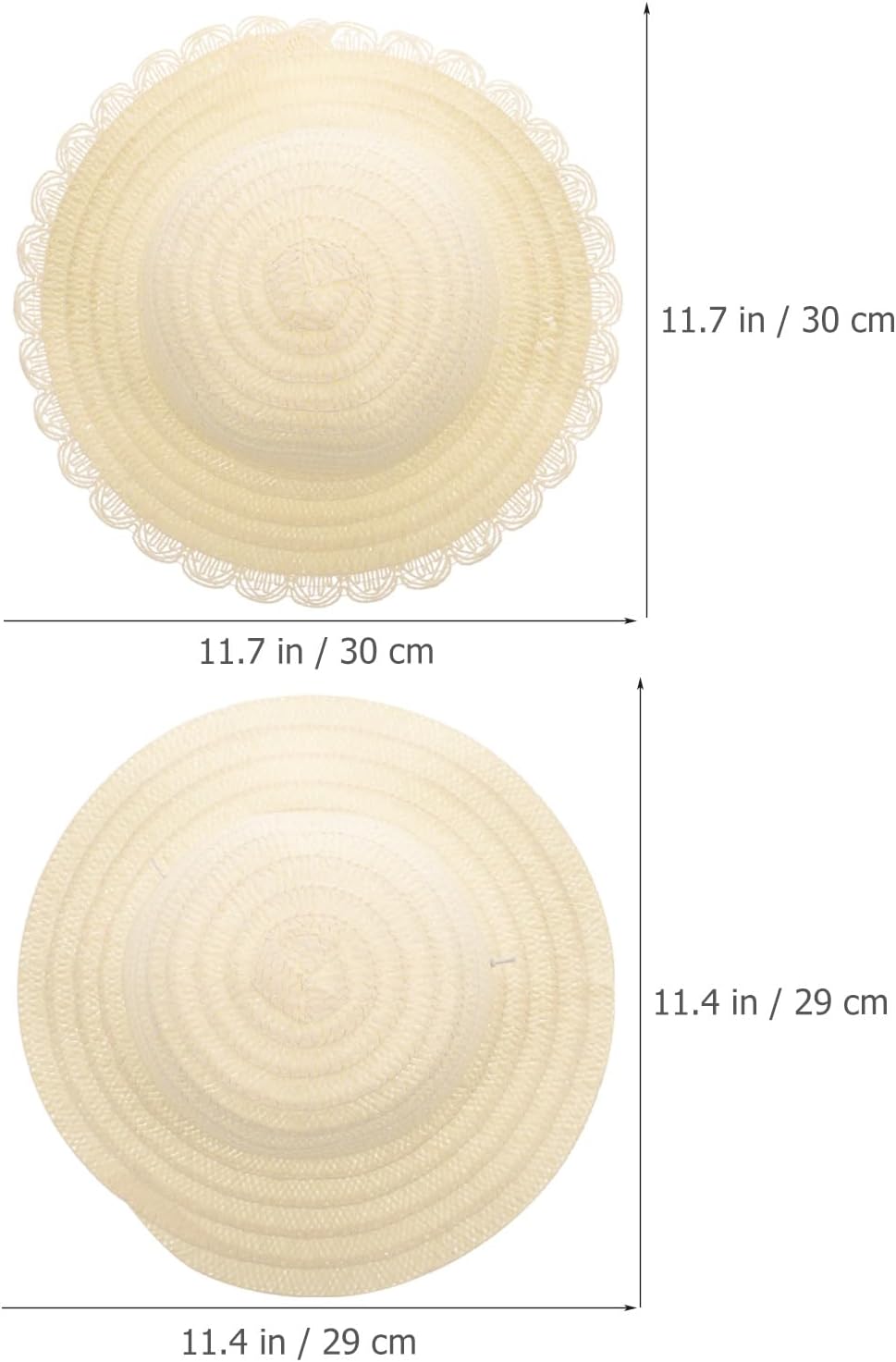 Gadpiparty 16 piezas DIY sombrero de paja juguetes niña sombreros de paja lisos para niños Suite hecho a sí mismo hierba natural niña niño blanco