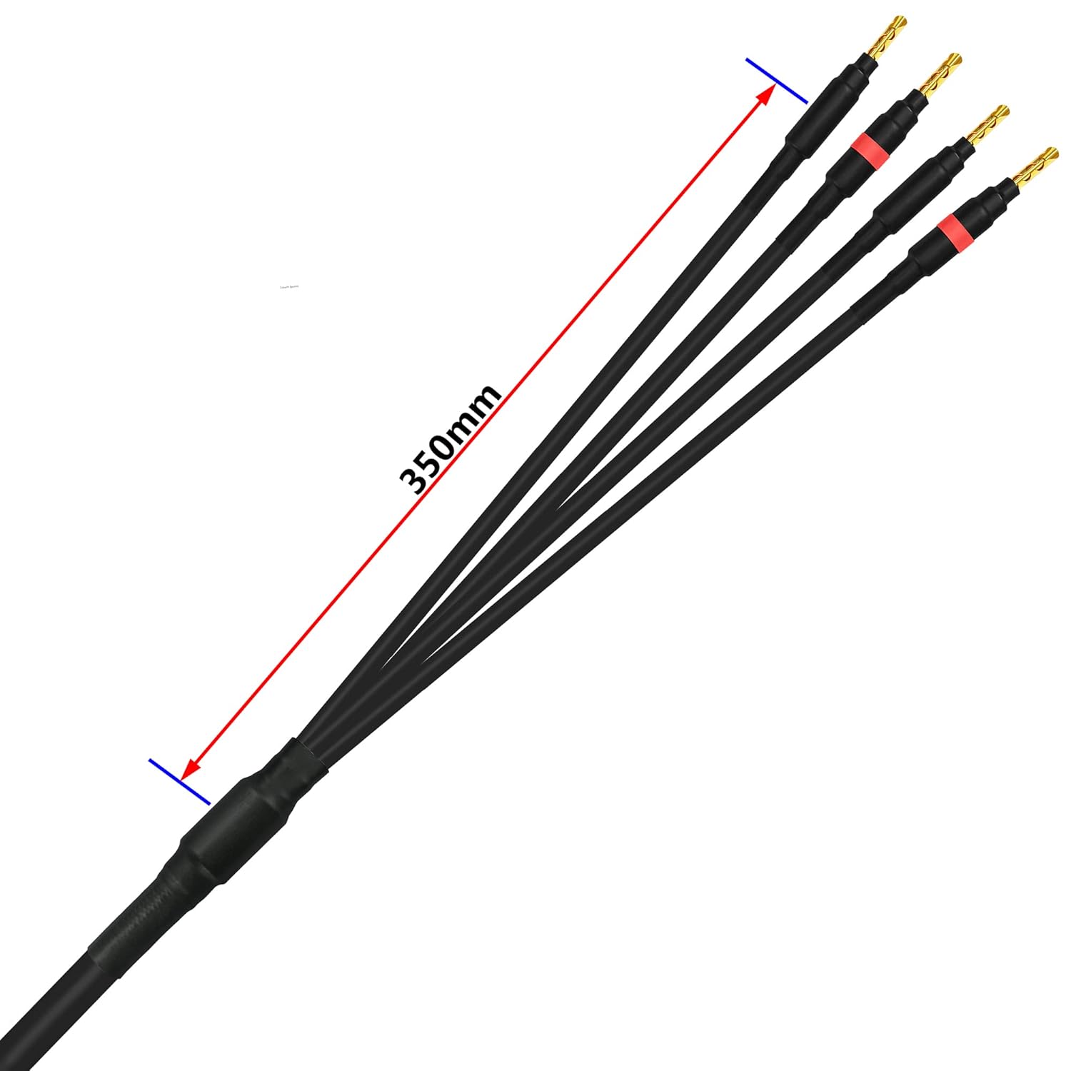 WORLDS BEST CABLES Canare 4S11 de 4 pies  Grado audiófilo  Cable de altavoz único HiFi Star-Quad Bi-Wire para canal central con conectores banana