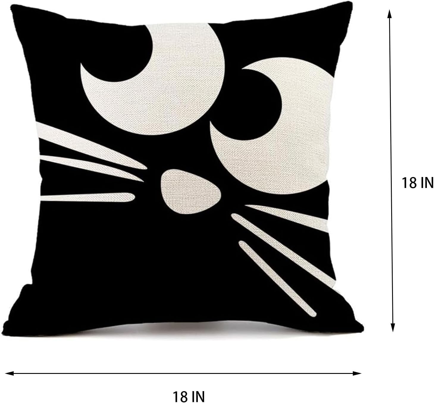 Juego de 4 fundas de almohada decorativas de Halloween de 18 x 18 pulgadas, decoración de Halloween para interiores y exteriores, fundas de almohada
