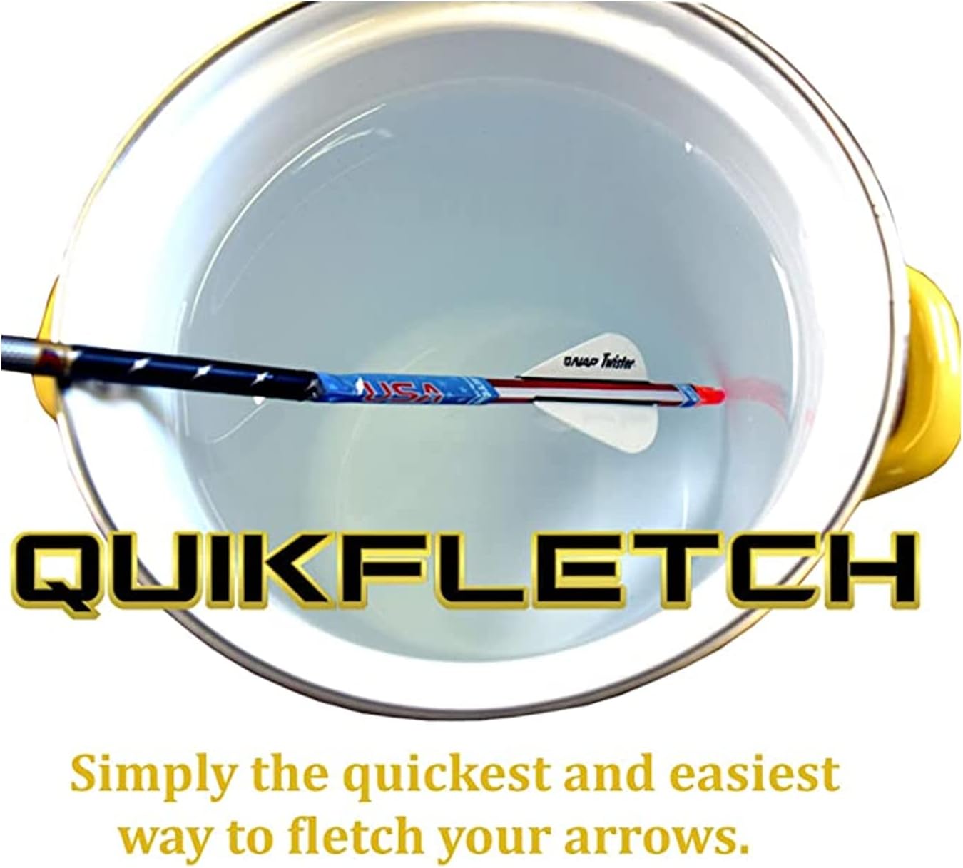 New Archery Products Quikfletch Twister 2″ 3-Vane Stabilizing Fletching for Increased Accuracy of Compound Bow Arrows & Crossbow Bolts – 6 Pack