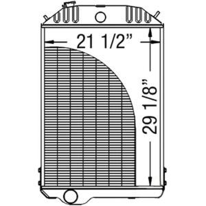 Radiador compatible con John Deere para JD Tractor 4440 RE21897 Radiador compatible con John Deere para JD Tractor 4440 RE21897