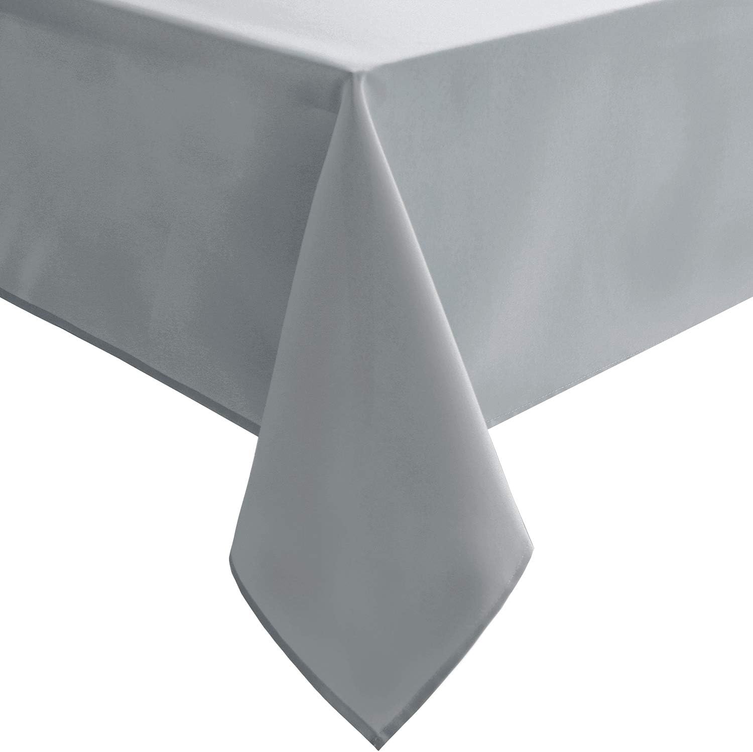 Hiasan – Mantel de tela, rectangular, impermeable, a prueba de derrames y lavable para comedor, cocina, fiestas y exteriores, color gris plateado,