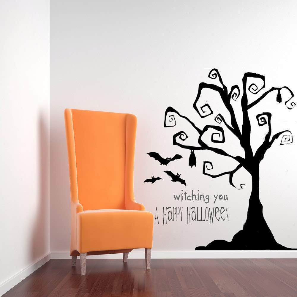 Tim Burton – Calcomanía de árbol de pared para decoración de Halloween, árbol de Halloween, decoración de pared, decoración del hogar, fiesta,