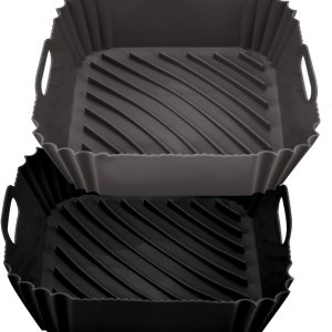 Forros reutilizables para freidora de aire, forros de silicona para freidora de aire, cuadrados con asas prácticas, cesta de silicona apta para Forros reutilizables para freidora de aire, forros de silicona para freidora de aire, cuadrados con asas prácticas, cesta de silicona apta para
