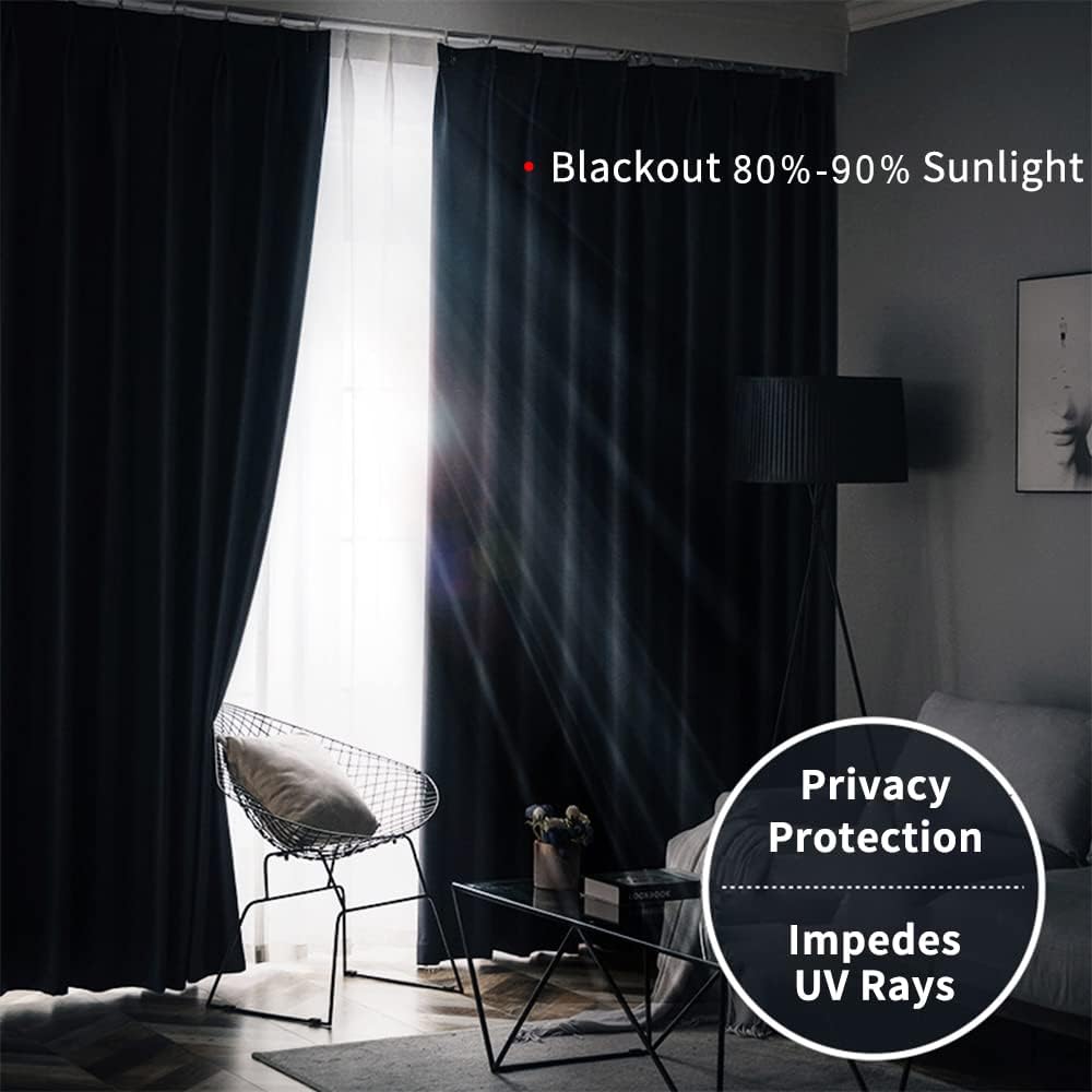 Renaiss Cortinas de ventana junto al mar, playa soleada, olas del océano, tratamiento de palmera de coco, cortinas opacas para hombre y mujer,