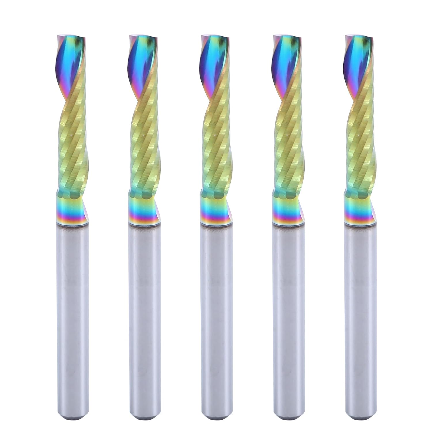 ISB – Juego de fresas de punta plana, brocas de punta nano de 18 pulgadas con revestimiento DLC (Ta-C), cortador de brocas CNC para aluminio, acero,
