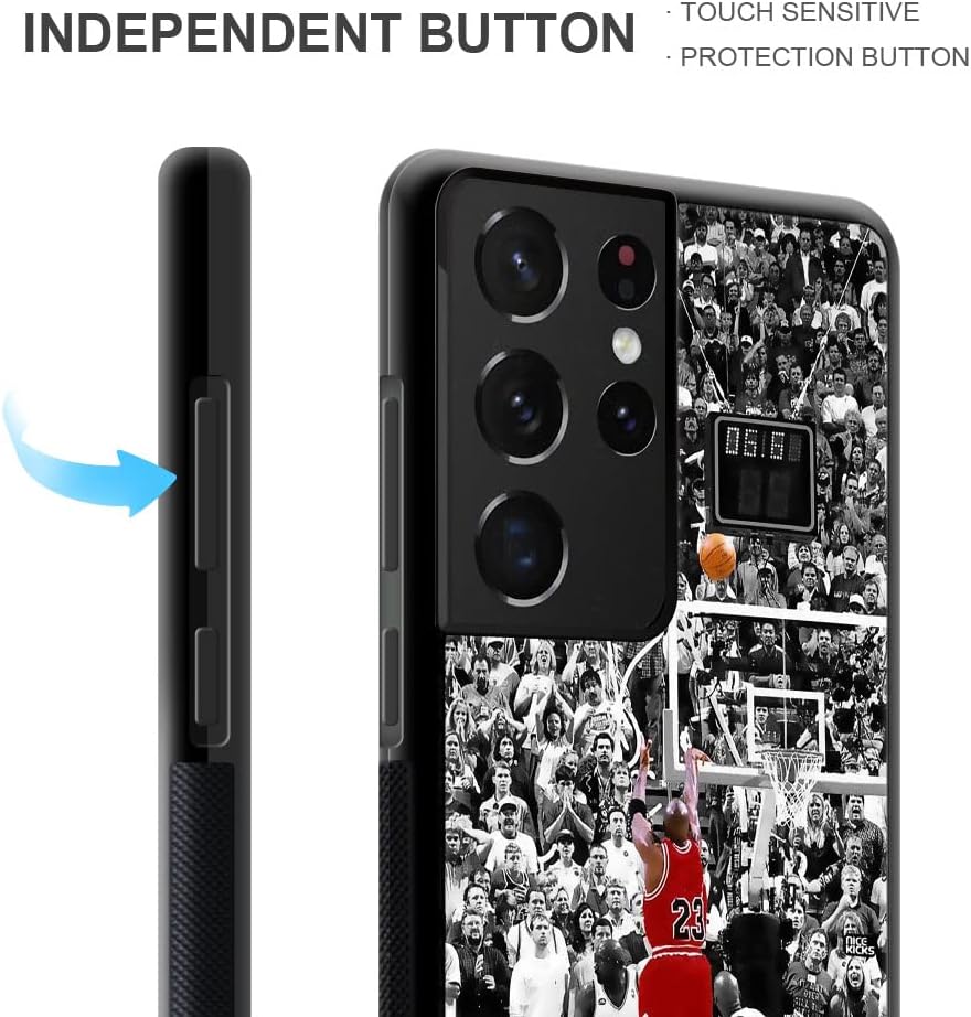 YiXinBB Funda compatible con Samsung Galaxy S22, regalo para fanáticos del baloncesto 0B01, diseño de patrón de lujo para hombres y niños, funda