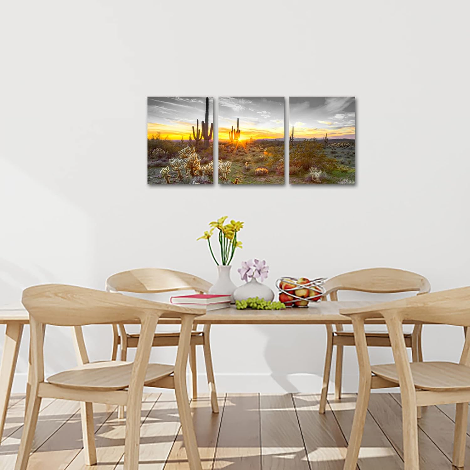 sechars Lienzo de Arizona para pared, diseño de paisaje del desierto de Arizona, pintura de cactus del suroeste para decoración de sala de estar y