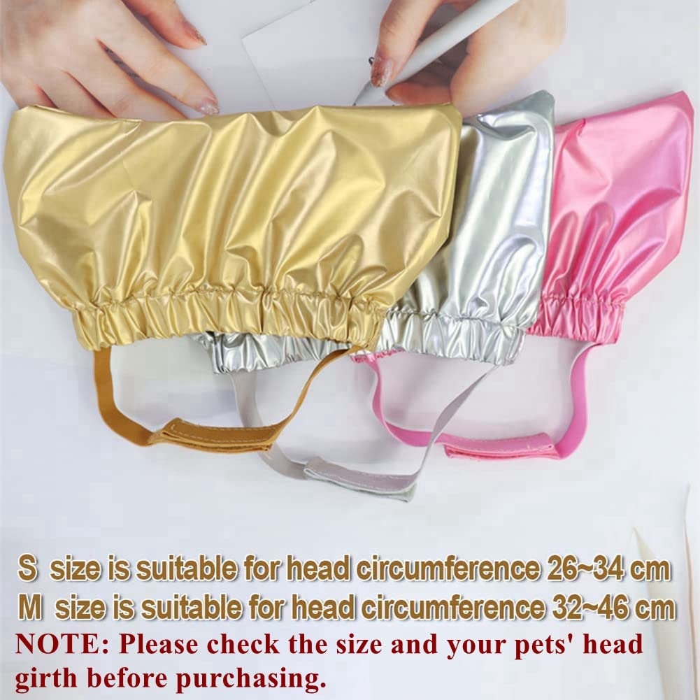 Gorro de ducha para mascotas, impermeable, reutilizable, con correa ajustable para evitar el agua en las orejas, arnés elástico para gatos, perros,