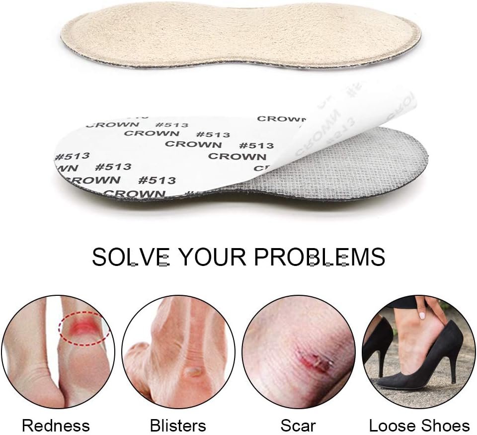 Dr. Foot’s Heel Grips para hombres y mujeres, insertos autoadhesivos para el talón evitan el deslizamiento del talón, rozaduras, ampollas, dolor de