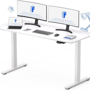 FLEXISPOT Escritorio de pie de altura ajustable de 55 pulgadas, escritorio de computadora para oficina en casa, escritorio de pie, color blanco FLEXISPOT Escritorio de pie de altura ajustable de 55 pulgadas, escritorio de computadora para oficina en casa, escritorio de pie, color blanco