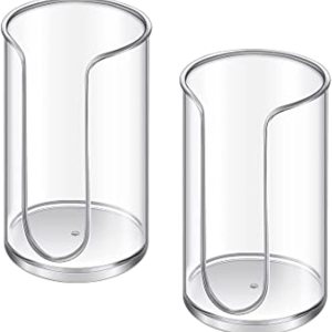 Paquete de 2 dispensadores de vasos de papel desechables para baño, dispensador de plástico compacto pequeño para tazas de plástico para encimeras Paquete de 2 dispensadores de vasos de papel desechables para baño, dispensador de plástico compacto pequeño para tazas de plástico para encimeras