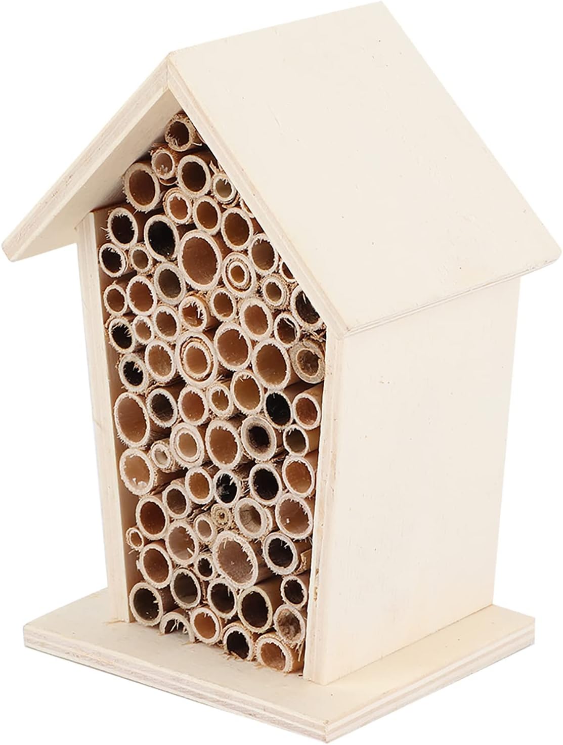 Fydun Caja de anidación de madera de la casa de la abeja de madera para la decoración del jardín al aire libre de madera de la casa de la abeja