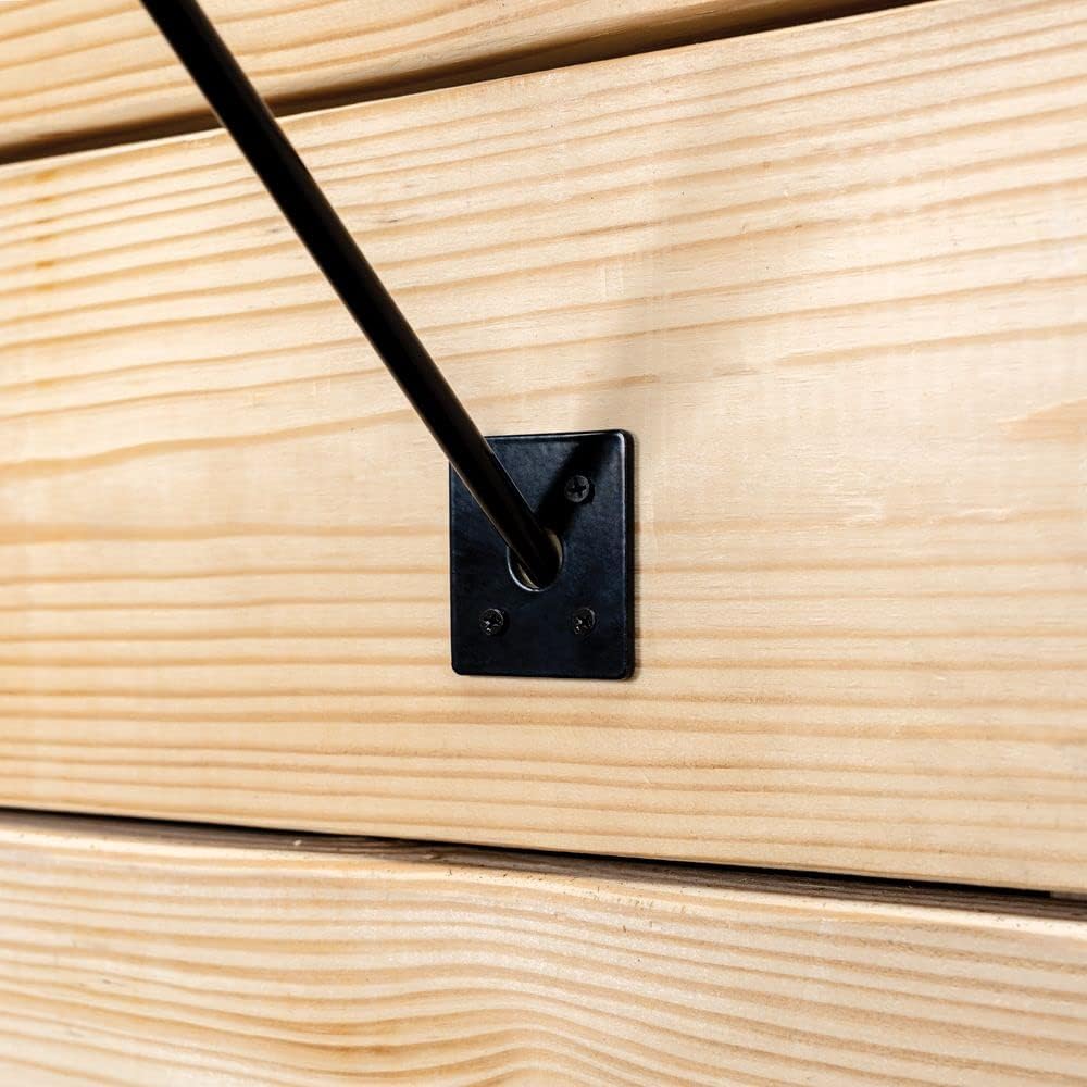 EASY-UP Estante plegable de madera para montar en la pared, color marrón medio, práctico diseño plegable, se adapta a sillas inglesas y de doma