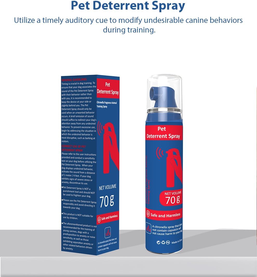 Aerosol para instructores para perros, 2.4 fl oz (2.4 fl oz) para disuasoriocorrecto para mascotas, seguro y eficaz para dejar de ladrar, saltar,
