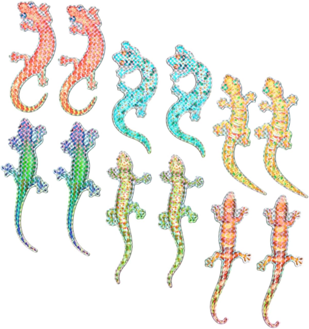 IMIKEYA 48 Pcs Gecko Magnetic Sticker Window Stickers Iridescent Decor 3D Wall Decor Garden Birds Wall Anti-Collision Window Decals Static Window