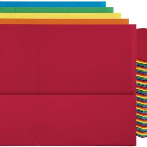 Oxford Carpetas de 2 bolsillos, Mega caja de 125, carpetas de papel texturizadas, colores surtidos (azul claro, verde, amarillo, naranja y rojo), Oxford Carpetas de 2 bolsillos, Mega caja de 125, carpetas de papel texturizadas, colores surtidos (azul claro, verde, amarillo, naranja y rojo),