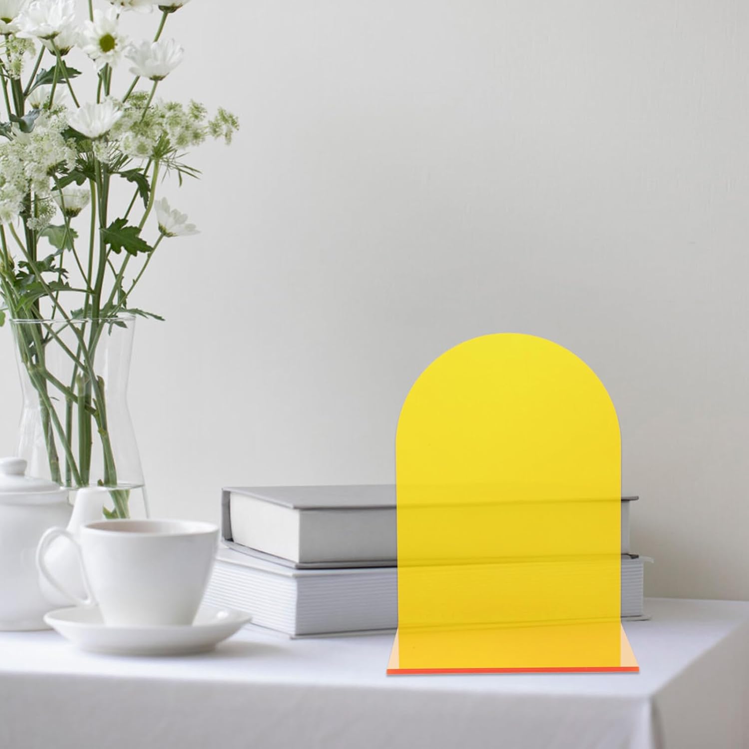Estantería de acrílico de colores, 2 unidades, sujetalibros antideslizantes, tapones decorativos para libros, estante para libros para el hogar,