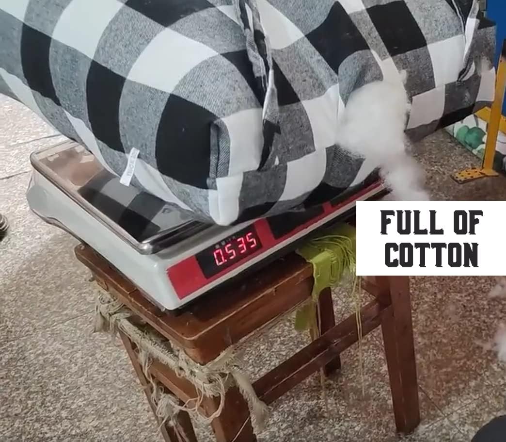 Cojines para sillas de comedor, paquete de 4, almohada a cuadros de búfalo, juego de 4, cojines de silla de comedor para cocina, sofá, oficina,