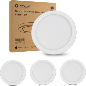Lámpara de techo de montaje empotrado de 5 pulgadas, regulable, luz de techo LED blanca de 5000 K, lámpara de techo redonda ultra delgada para Lámpara de techo de montaje empotrado de 5 pulgadas, regulable, luz de techo LED blanca de 5000 K, lámpara de techo redonda ultra delgada para