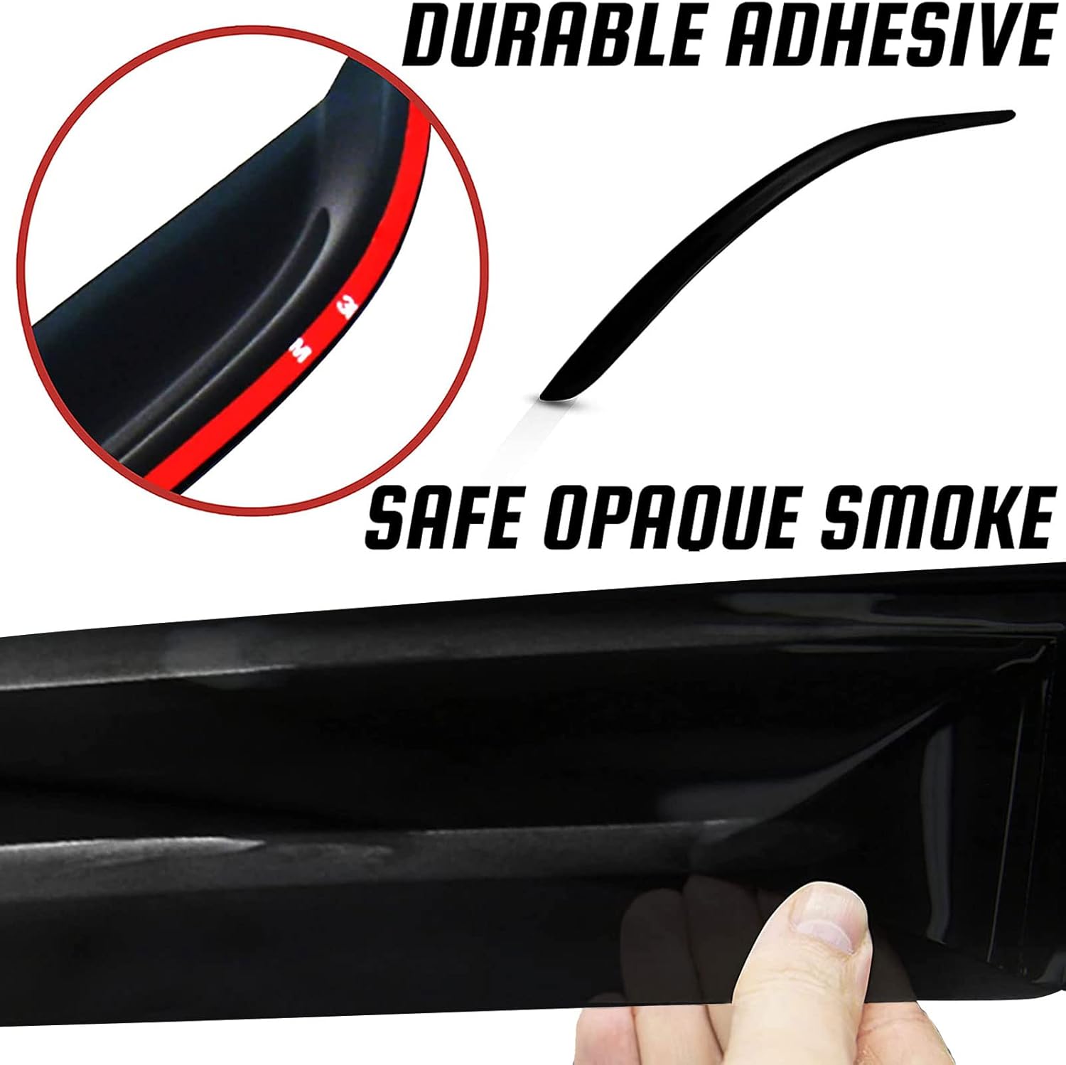 JSP Protectores de lluvia para Honda CR-V 2017-2022, tira deflectora de ventana cromada de canal exterior, acrílico ahumado oscuro, montaje en cinta