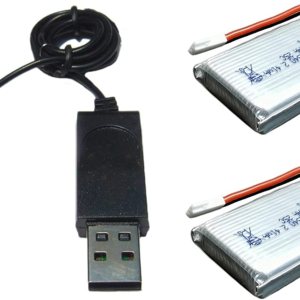 Batería de dron de 2 piezas de 650 mAh 3.7 V y cargador USB para SYMA X5 Serial UVA Quadcopter Drone, por ejemplo SYMA X5C, X5SW, X5SC, WLtoys V252, Batería de dron de 2 piezas de 650 mAh 3.7 V y cargador USB para SYMA X5 Serial UVA Quadcopter Drone, por ejemplo SYMA X5C, X5SW, X5SC, WLtoys V252,