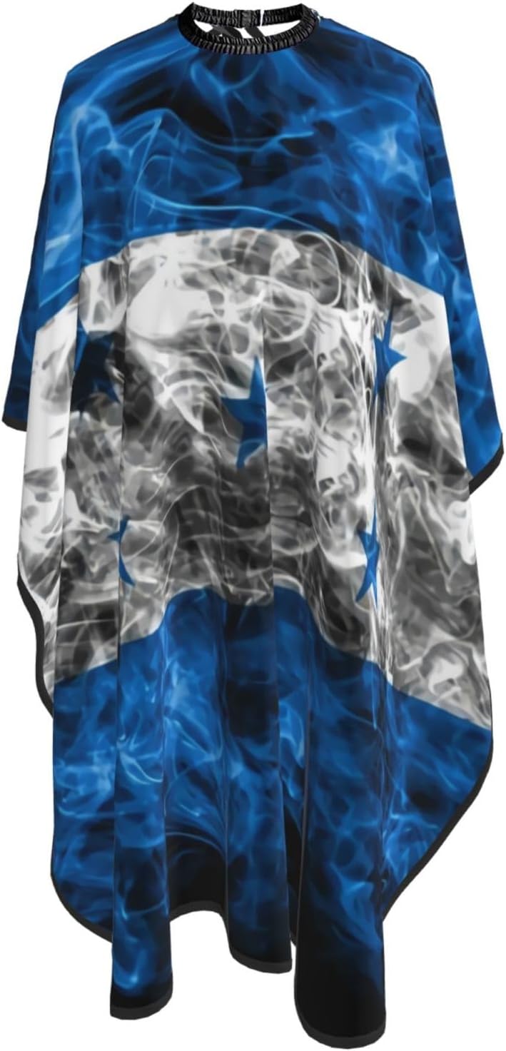 Capa de peluquería profesional de peluquería con bandera de Honduras, capa de corte de pelo impermeable con cierre de presión ajustable, delantal de