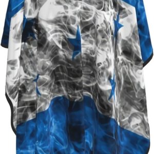 Capa de peluquería profesional de peluquería con bandera de Honduras, capa de corte de pelo impermeable con cierre de presión ajustable, delantal de Capa de peluquería profesional de peluquería con bandera de Honduras, capa de corte de pelo impermeable con cierre de presión ajustable, delantal de
