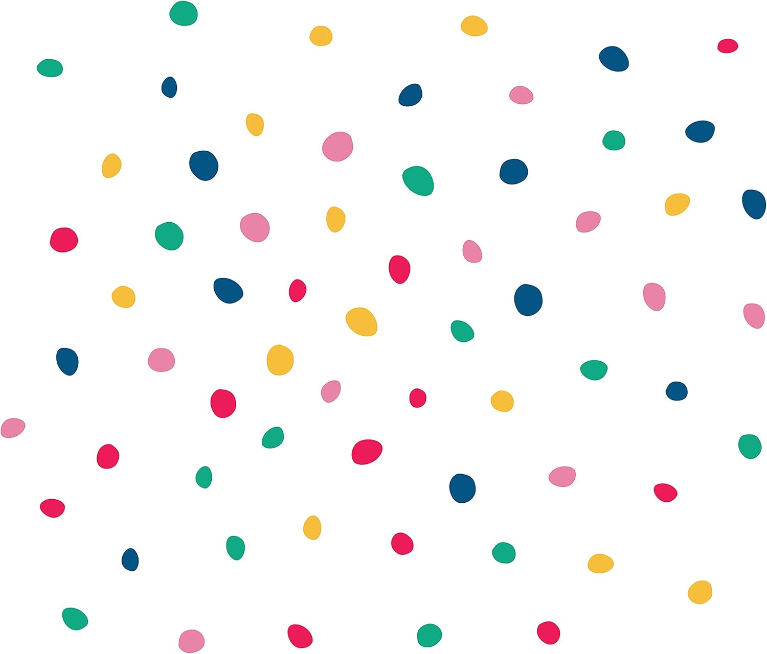 130 calcomanías de pared de lunares coloridos dálmatas para pared de niños, dormitorio, sala de estar, aula, sala de juegos, decoración de