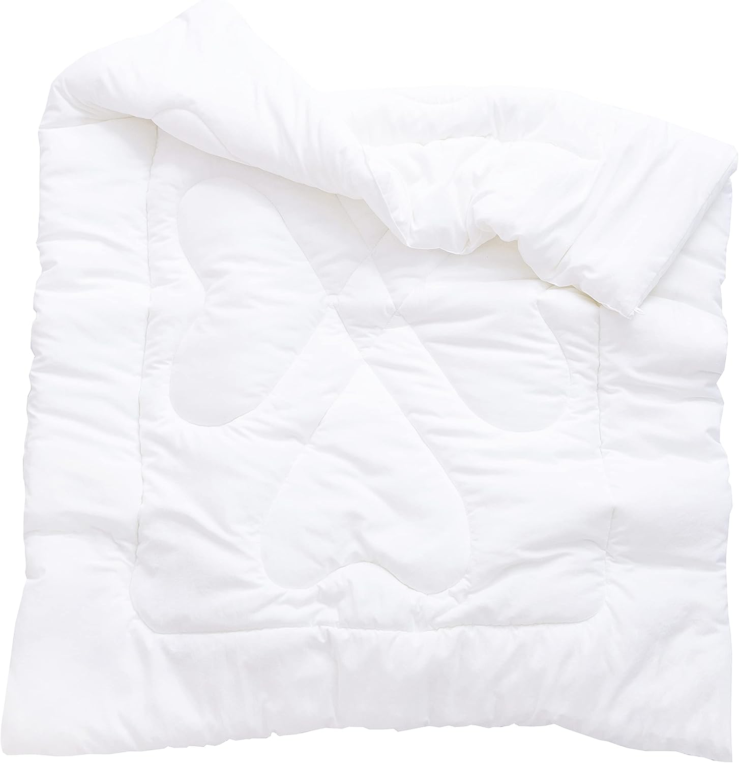 Edredón blanco para cuna para niños y niñas, edredón alternativo de plumón esponjoso para primavera y otoño, lavable a máquina (47 x 59 pulgadas,