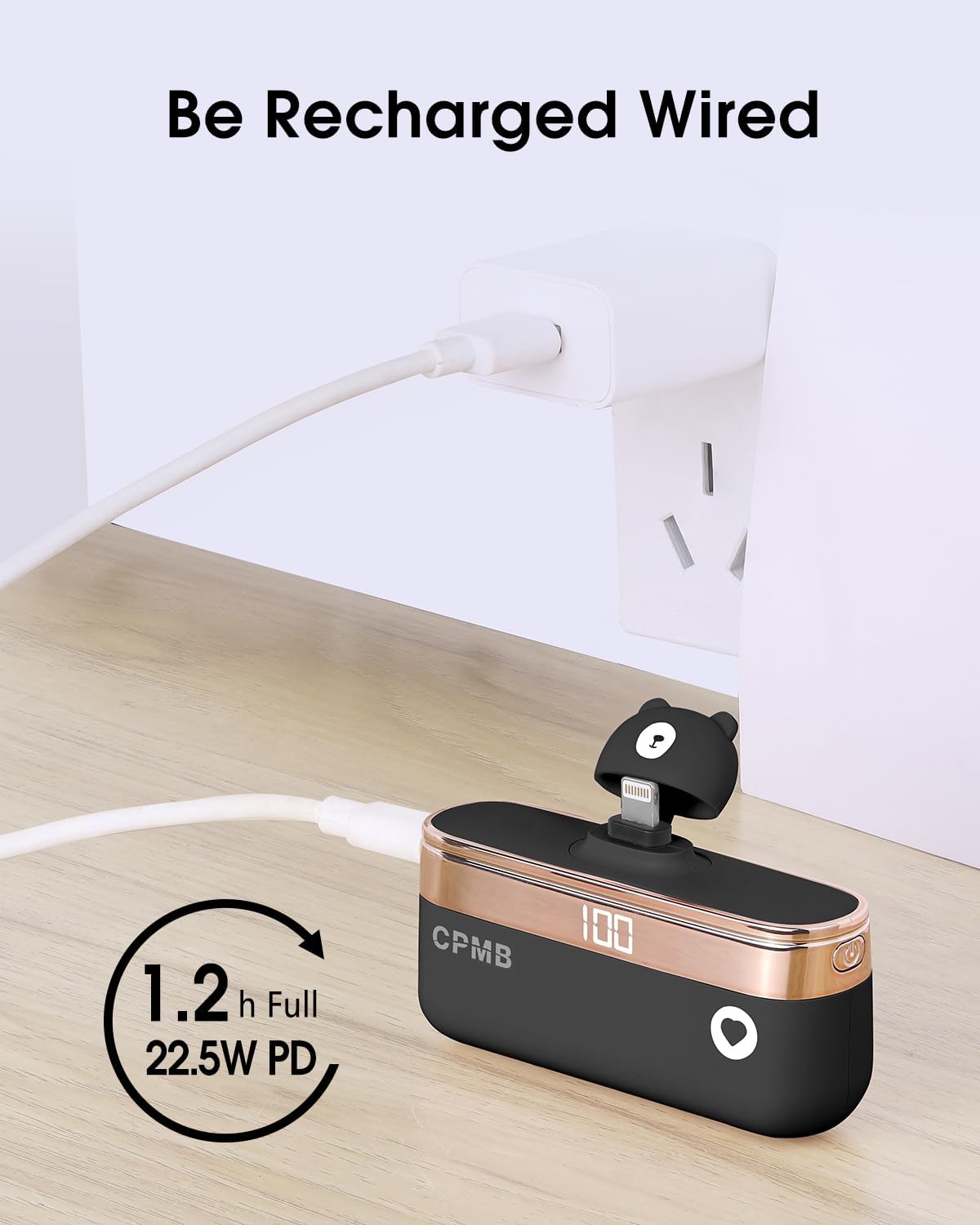 Pequeño banco de energía con cargador portátil de 5,000 mAh de 22.5 W, pantalla digital, Android, batería de banco de energía compatible con Samsung