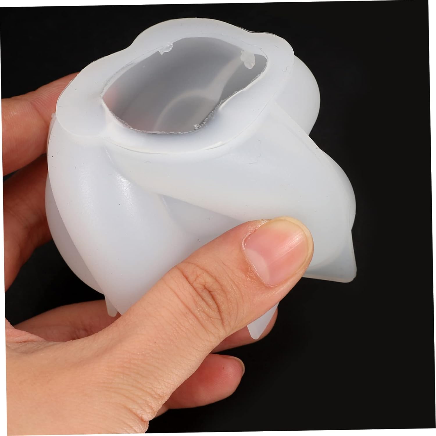 TEHAUX Moldes de silicona para velas de silicona, moldes de silicona para gelatinas, moldes de silicona para gelatinas, jabón hecho a mano, 2 uds