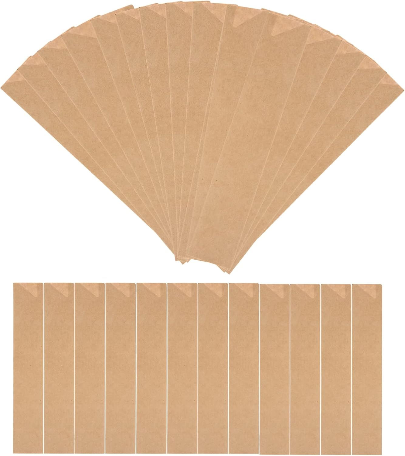 Hemoton 600 piezas de papel kraft palillos bolsa de palillos dorados bolsas de papel marrón vajilla manga de papel cubiertos manga comida comida