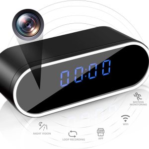 Reloj de cámara oculta, cámara espía 1080P con WiFi pequeña cámara oculta de seguridad para el hogar para vigilancia de interioreshogaroficina Reloj de cámara oculta, cámara espía 1080P con WiFi pequeña cámara oculta de seguridad para el hogar para vigilancia de interioreshogaroficina