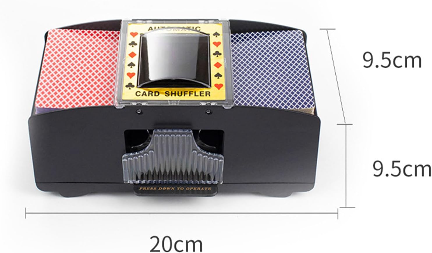 Barajador automático de tarjetas, funciona con pilas, fácil operación, plástico duradero, baraja 2 barajas, para póker, Texas Poker, Blackjack,