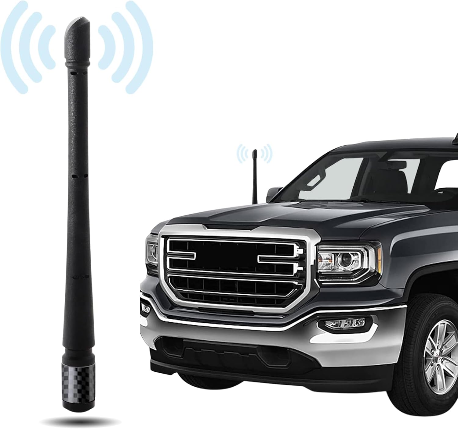 Anina Mástil de antena de radio para automóvil compatible con GMC Sierra Denali Chevy Silverado Colorado Traverse 2007-2023  Diseñada para una