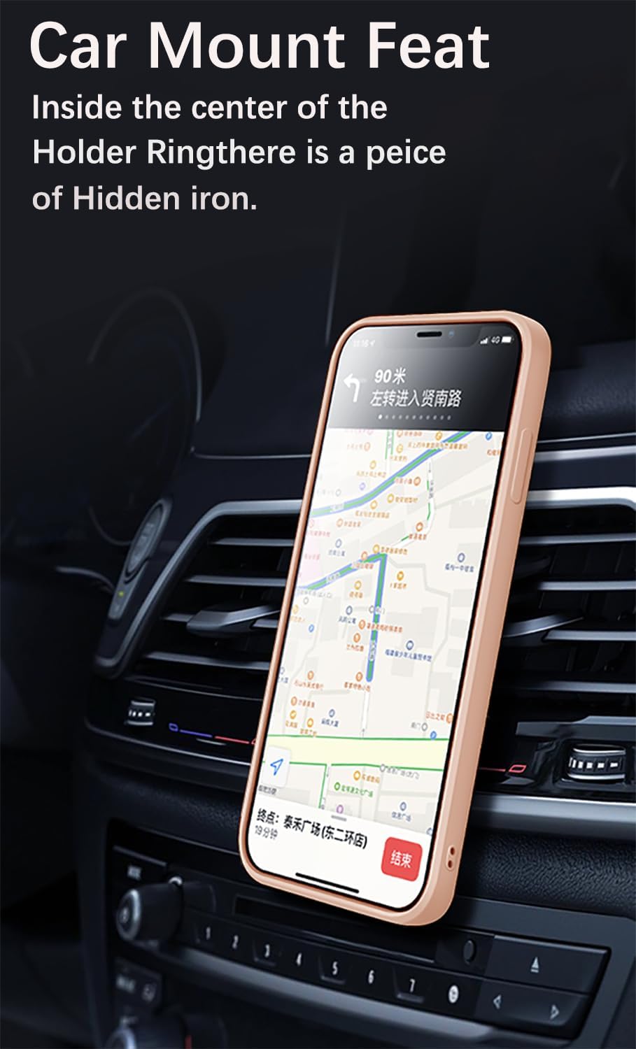Funda compatible con Xiaomi Mi 10T Pro con soporte de anillo verde, funda para teléfono Xiaomi Mi 10T Pro, funda de silicona líquida con forro de
