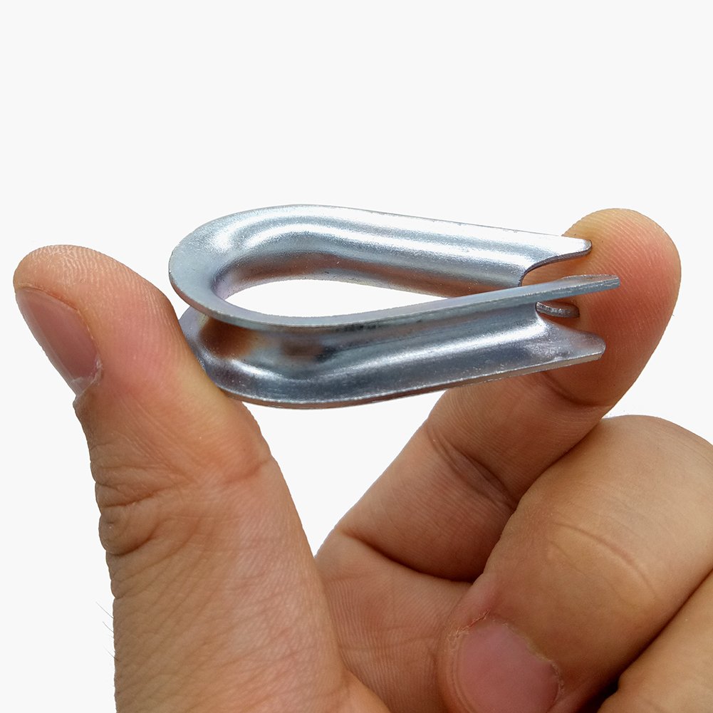 M6 acero galvanizado 14 “diámetro cable de cuerda de alambre 0.236 in dedales aparejo 20PCS