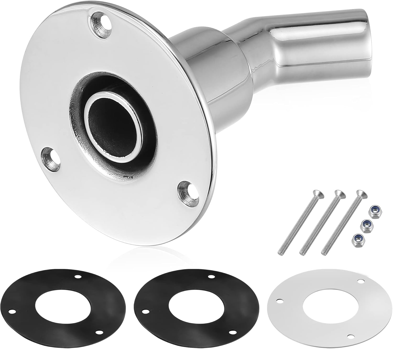 Tubo de escape a través del casco con tornillos y tuercas para tubo de tubo de acero inoxidable de 0.945 in 0.94 pulgadas
