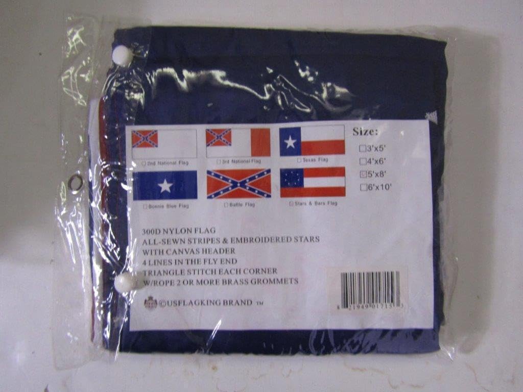 Premium 5×8 Embroidered Sewn 1st & Bars 7 300D Nylon Flag 5’x8′
