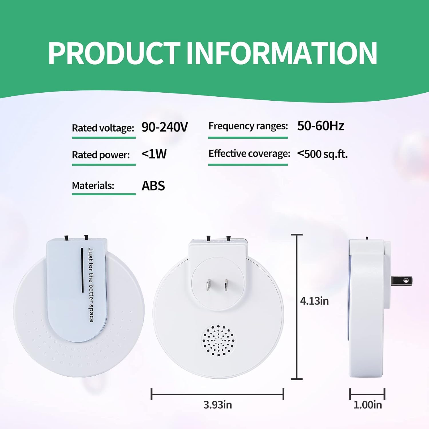 Enchufe de iones negativos, generador de iones negativos portátil para el hogar, aniones para habitaciones con olor y humo, generalmente se utiliza