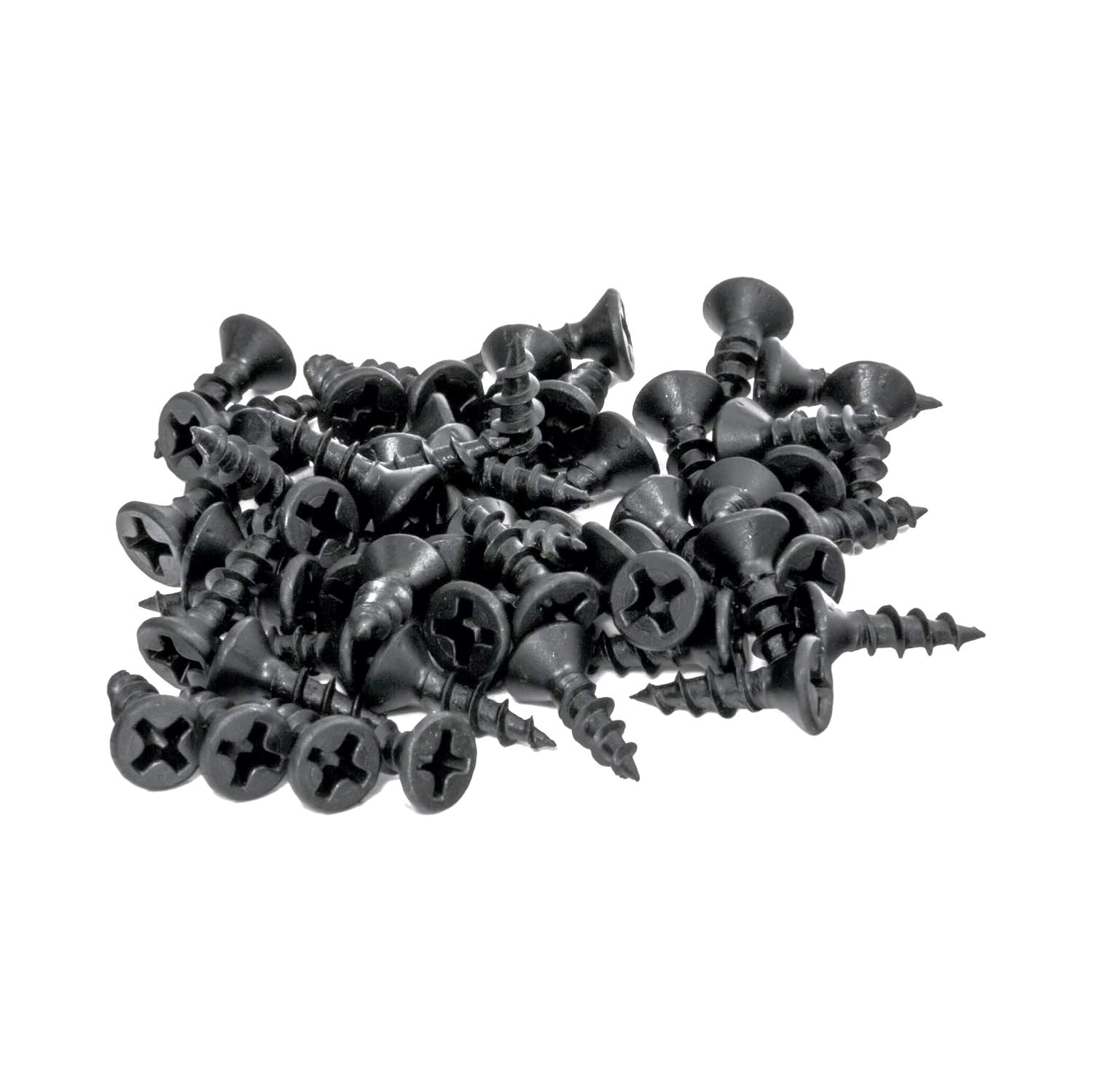 Rok Hardware – Paquete de 1000 tornillos para madera de cabeza plana Phillips de rosca gruesa #6 x 12 pulgada en negro, excelente en tableros de