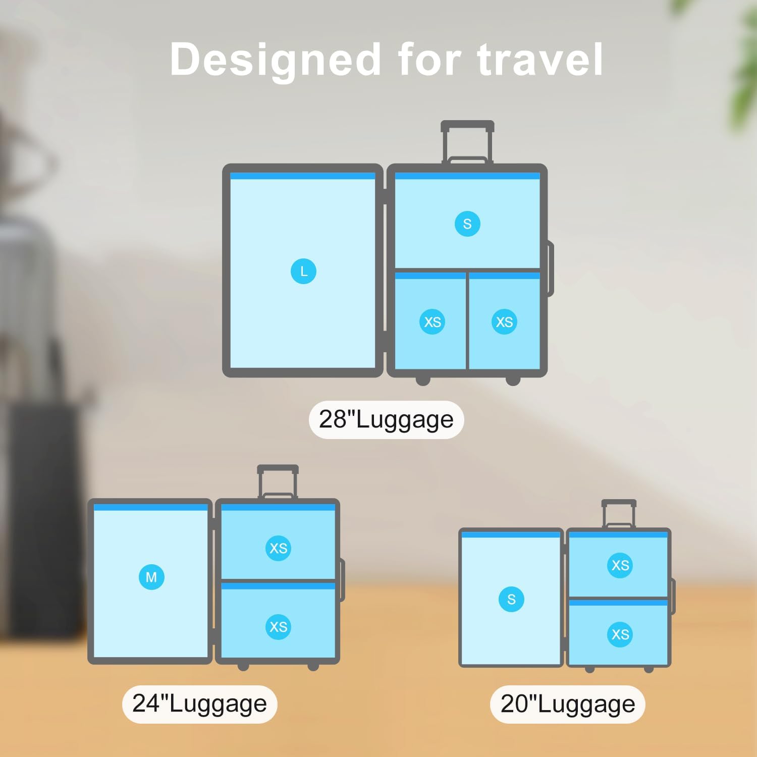 UPGOGO Paquete de 12 bolsas de vacío de viaje con bomba eléctrica Prtable, bolsas de sellado al vacío para ropa, bolsas de almacenamiento al vacío