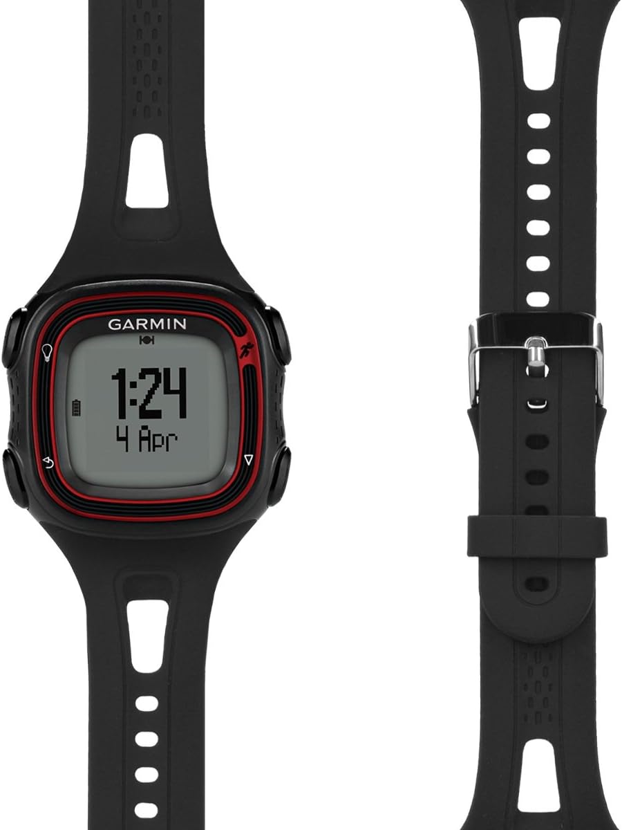 kwmobile Correa compatible con Garmin Forerunner 1015 (modelo de talla L) – Correa de silicona de repuesto – Negro