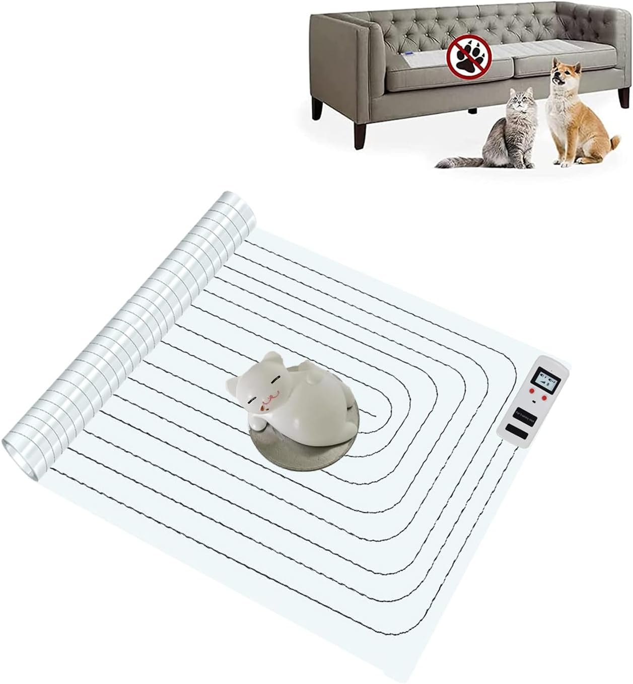 SEERWAY Scat – Alfombrilla de choque para mascotas en interiores, almohadillas de entrenamiento seguras para perros y gatos, tapete de entrenamiento