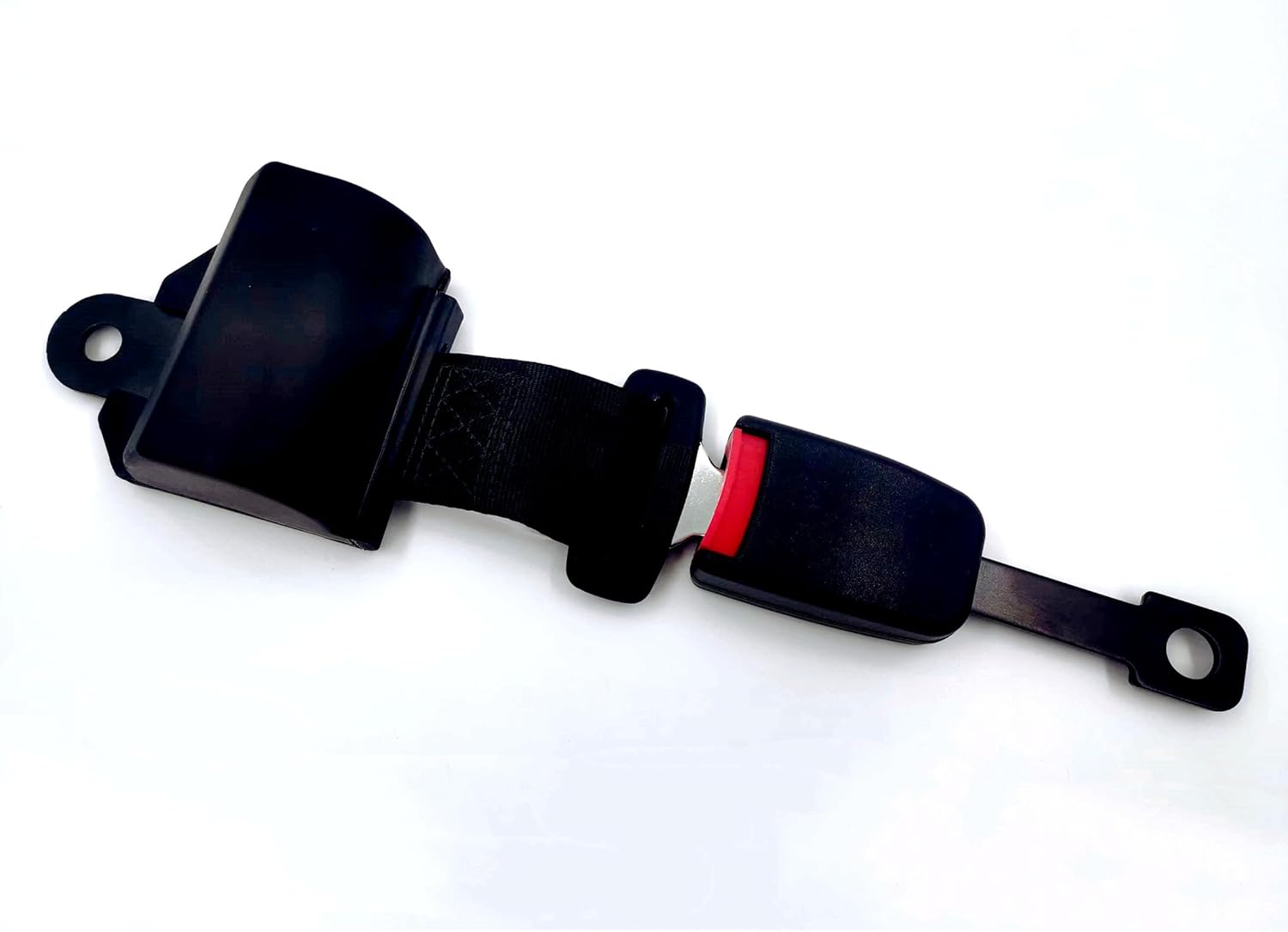 Cinturones de seguridad universales para carretilla elevadora y se adapta a tractor, cortacésped, carrito de golf, retráctil, negro, 46 pulgadas