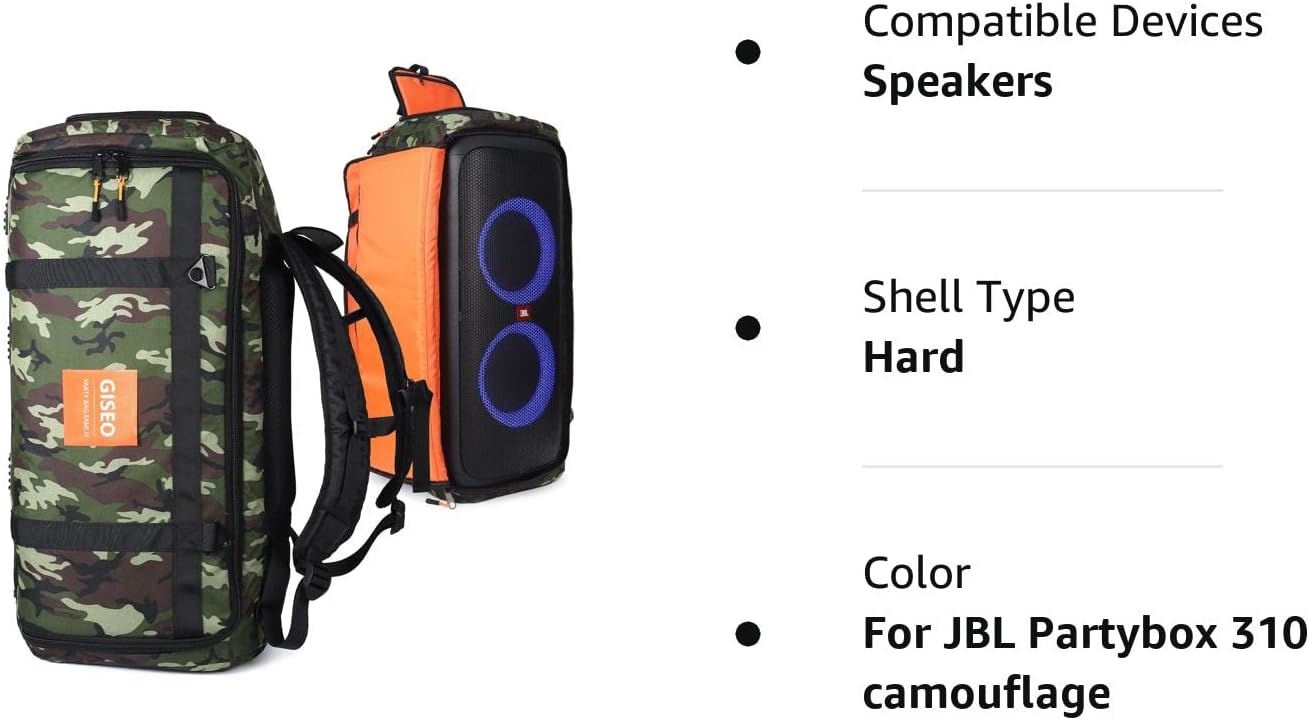 Bolsa de altavoz resistente para altavoces, funda de transporte compatible con JBL Party Box Series, bolsa de transporte de altavoz portátil (para